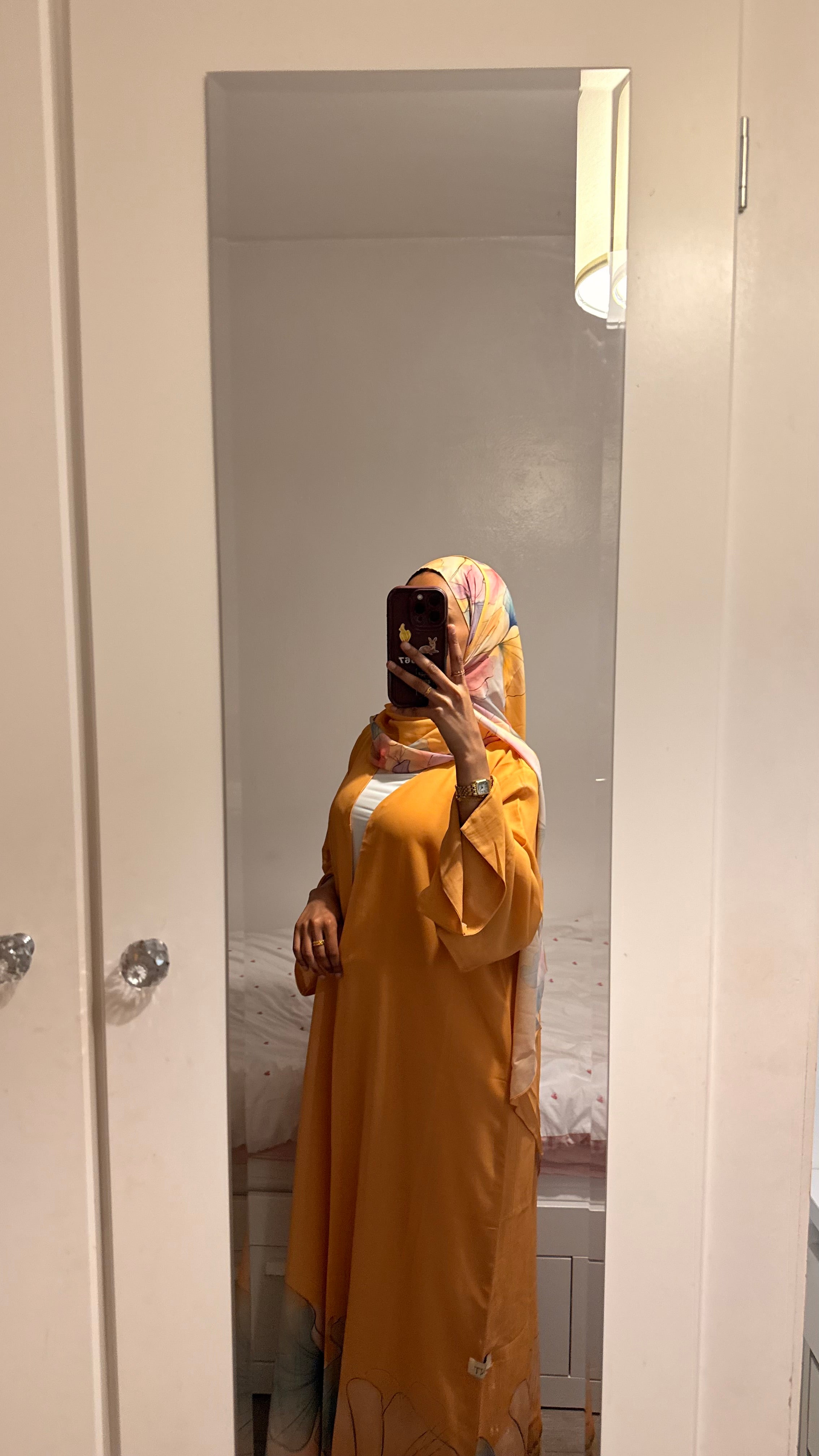yellow summer abaya