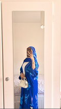 blue summer abaya